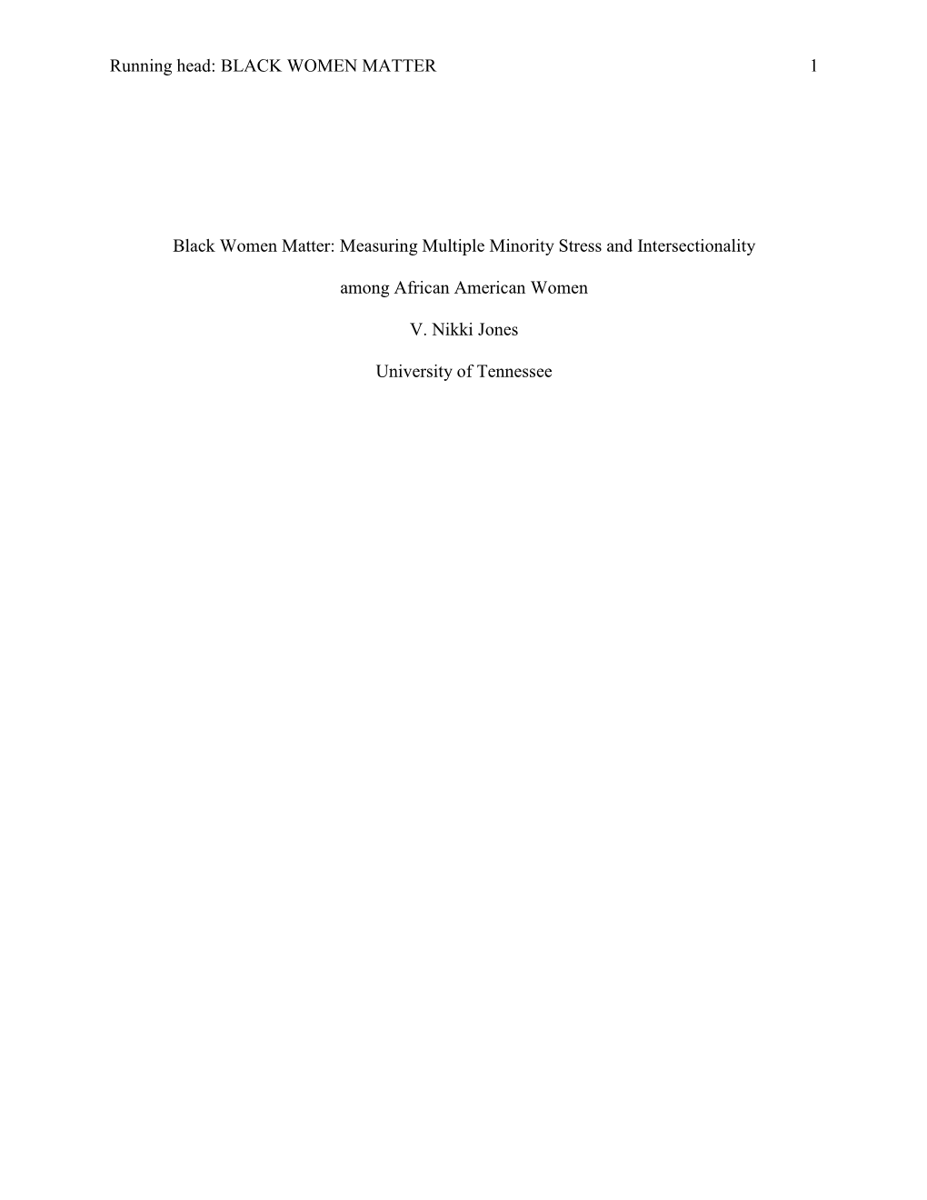 Measuring Multiple Minority Stress and Intersectionality