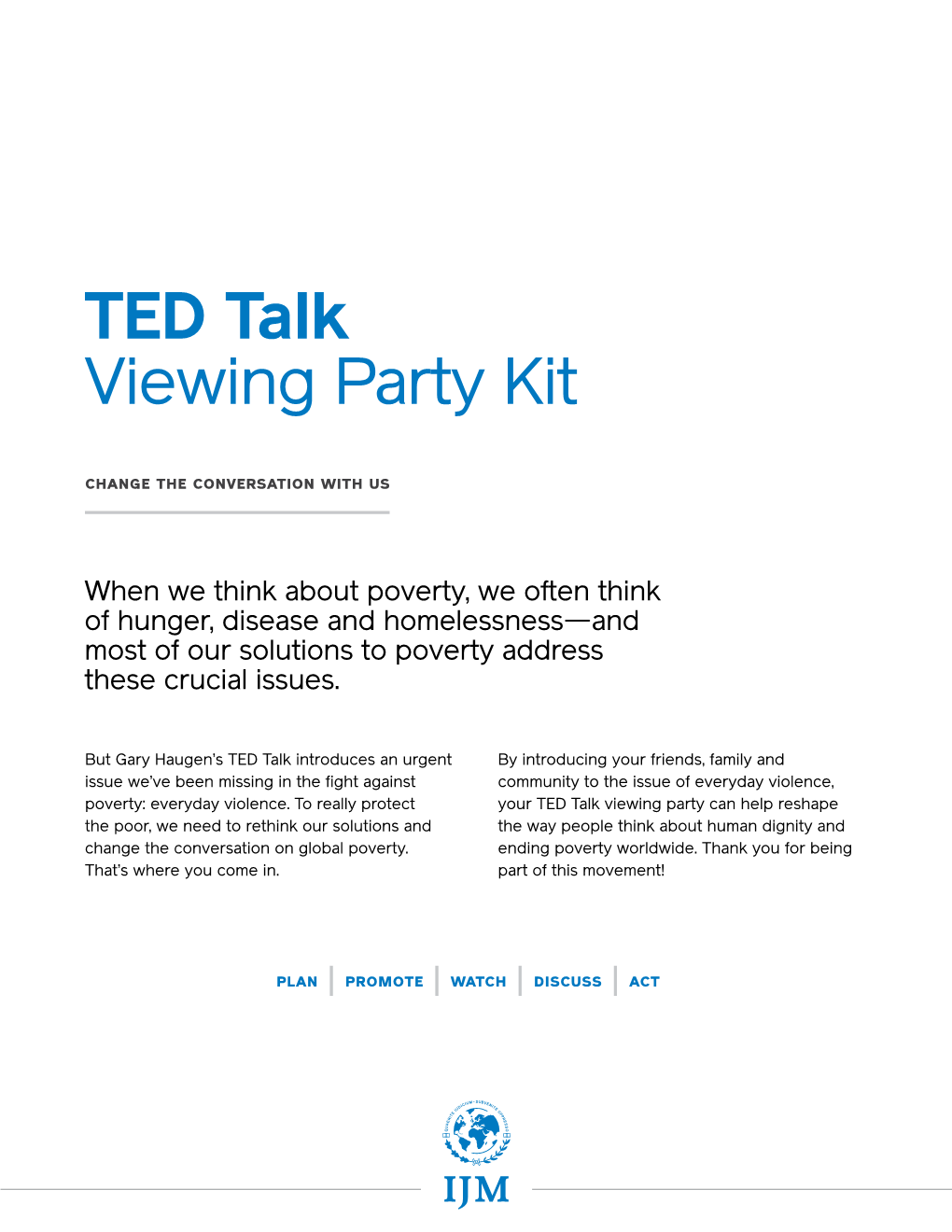 TED Talk Viewing Party Kit