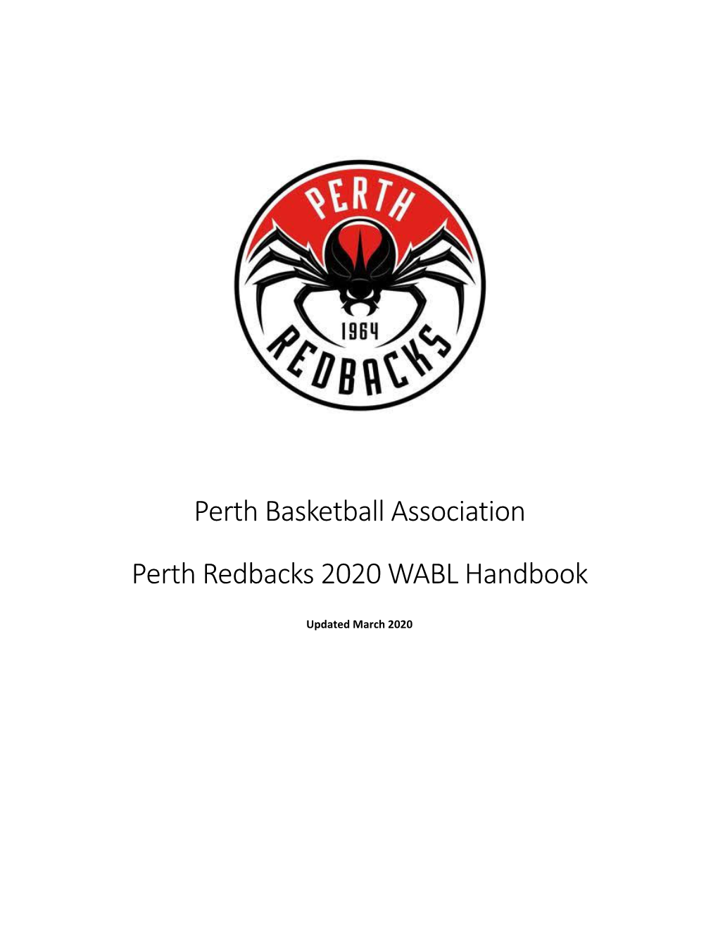 Perth Basketball Association Perth Redbacks 2020 WABL Handbook