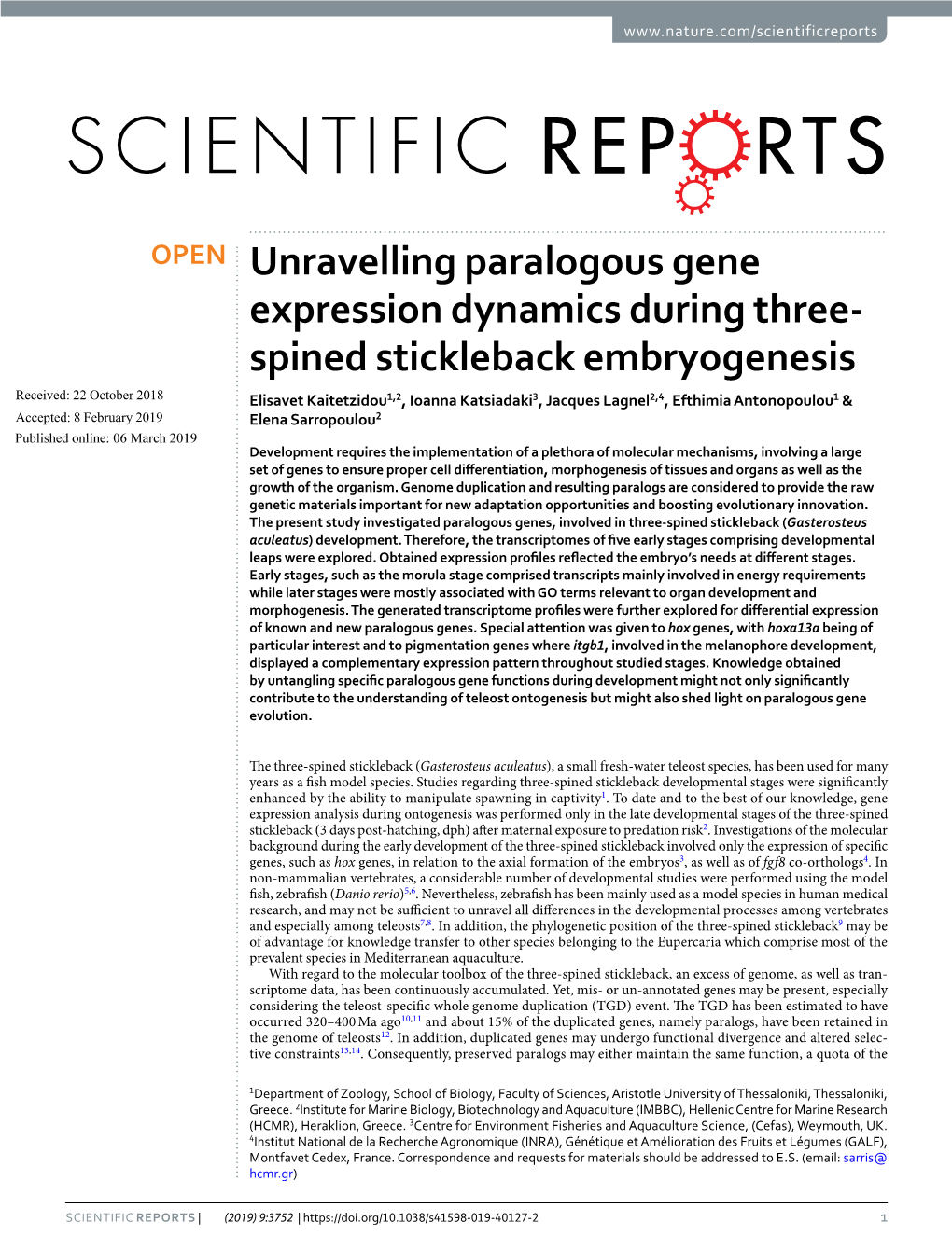 Unravelling Paralogous Gene Expression Dynamics During Three