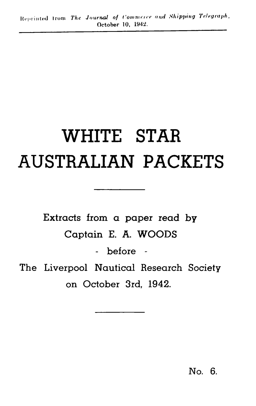 White Star Australian Packets