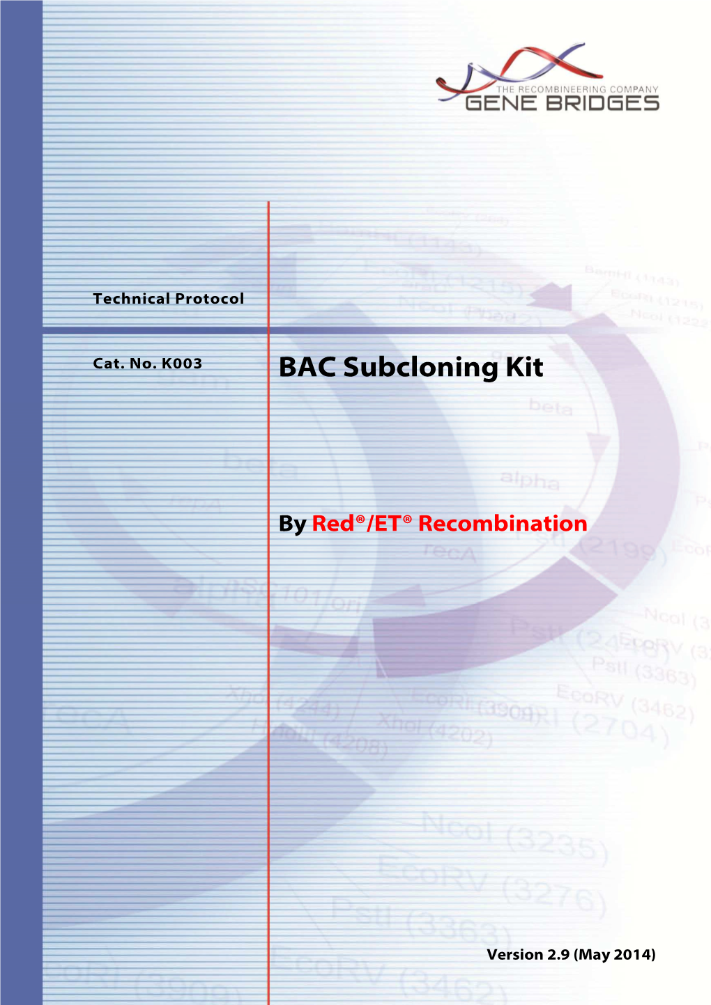 K003 BAC Subcloning Kit