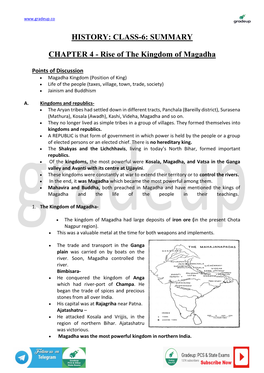 History: Class-6: Summary Chapter 4