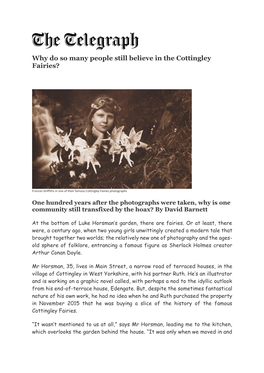 Why Do So Many People Still Believe in the Cottingley Fairies?