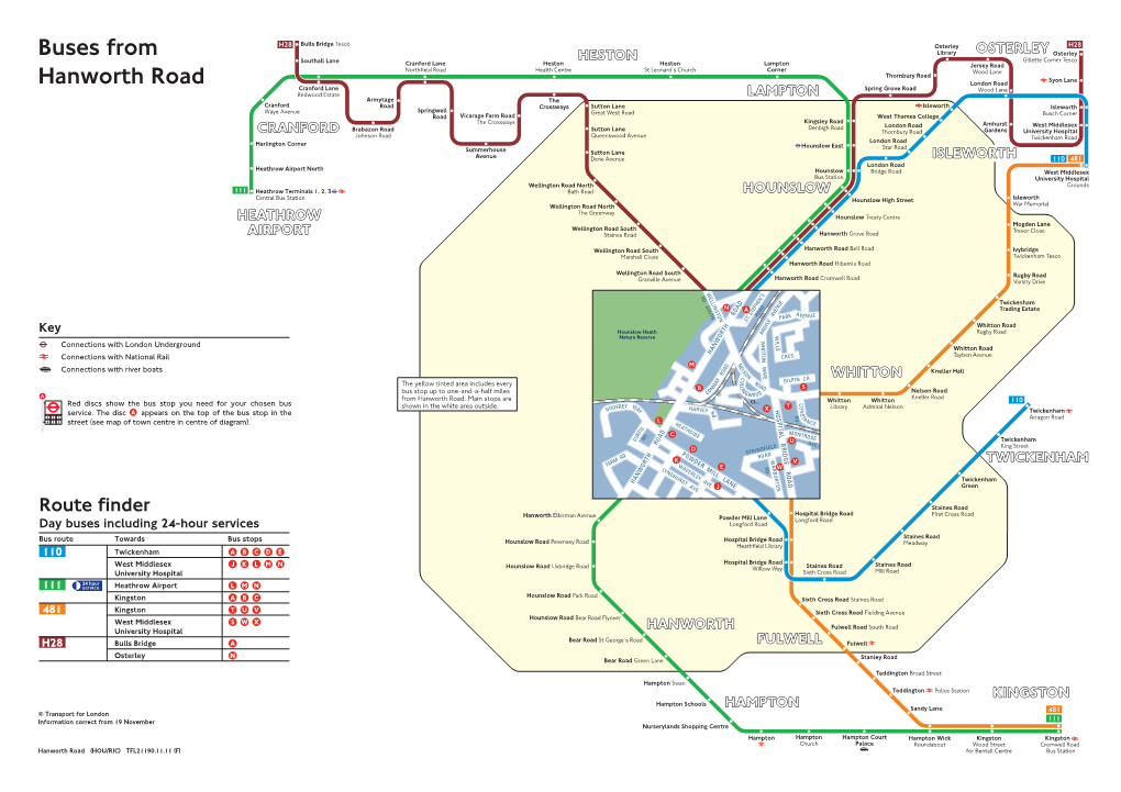 Buses from Hanworth Road