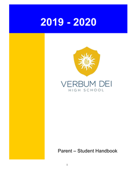 Verbum Dei High School Parent – Student Handbook 2018-2019