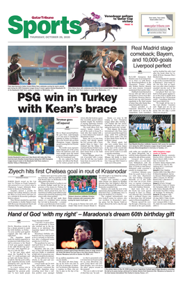 Psg Win in Turkey with Kean's Brace