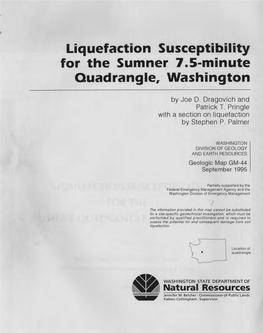 Liquefaction Susceptibility for the Sumner 7. 5-Minute Quadrangle, Washington