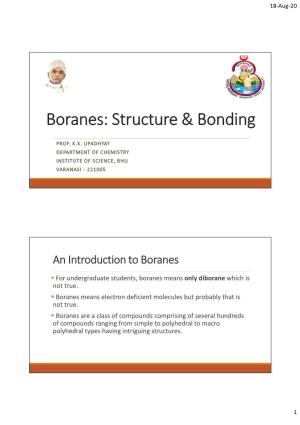 Boranes: Structure & Bonding