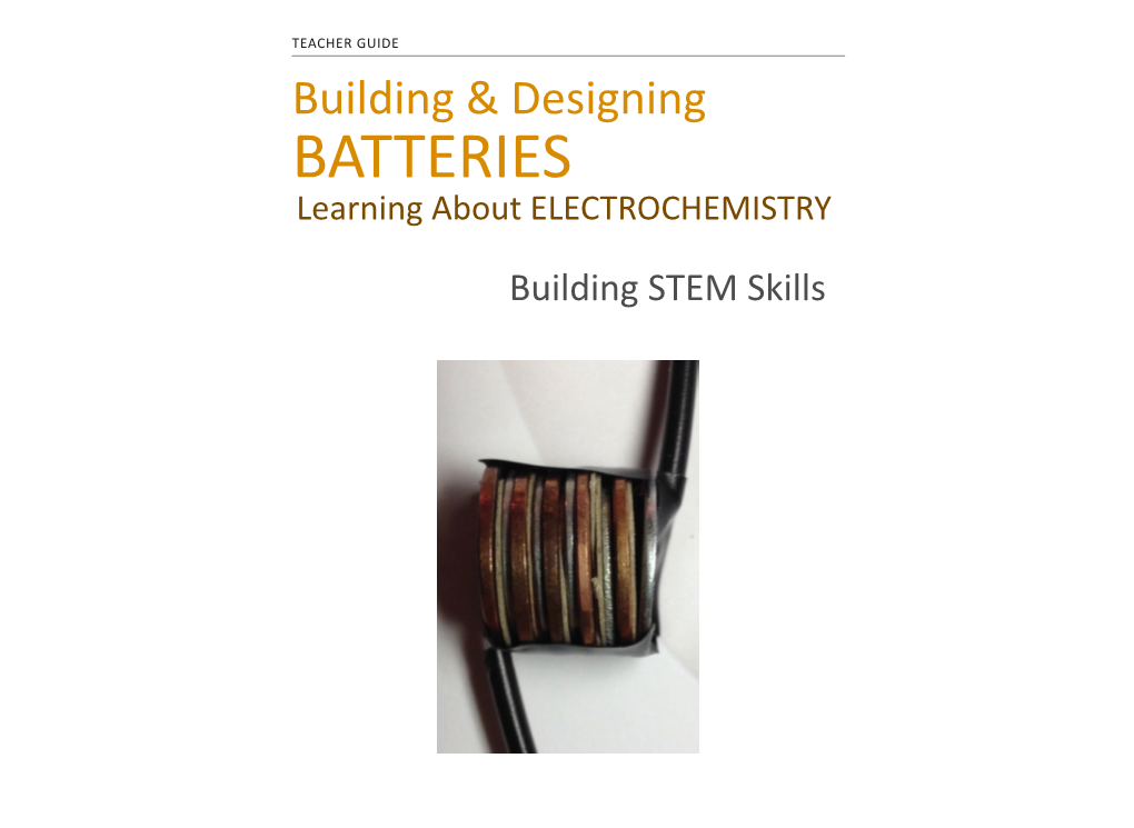BATTERIES( Learning(About(ELECTROCHEMISTRY