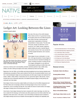 Ledger Art: Looking Between the Lines
