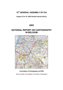 2003 National Report on Cartography in Belgium