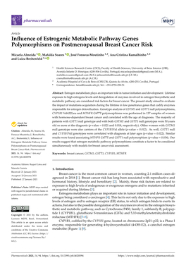 Influence of Estrogenic Metabolic Pathway Genes Polymorphisms On