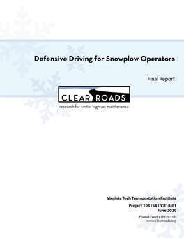 Defensive Driving for Snowplow Operators