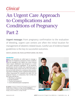 Clinical an Urgent Care Approach to Complications and Conditions of Pregnancy Part 2