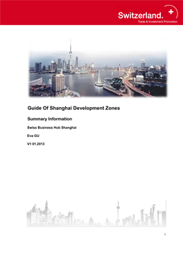 Guide of Shanghai Development Zones