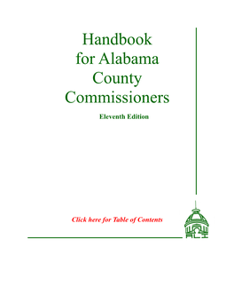 Handbook for Alabama County Commissioners