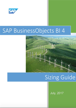 SAP Businessobjects BI4 Sizing Guide