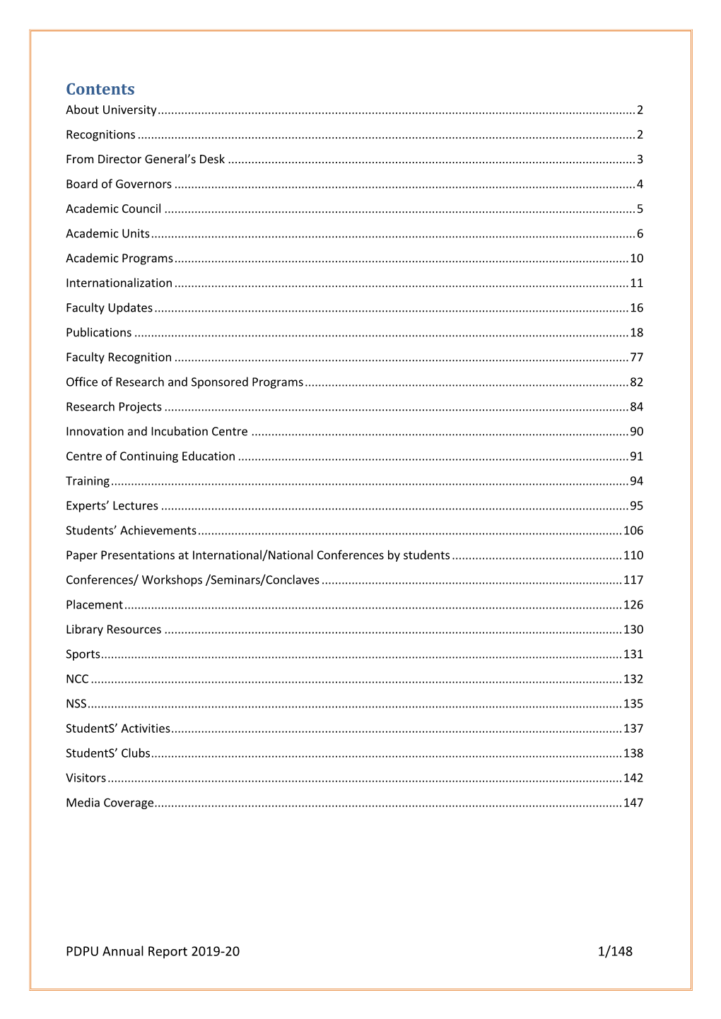 PDPU Annual Report 2019-20 1/148