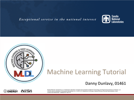 Machine Learning Tutorial