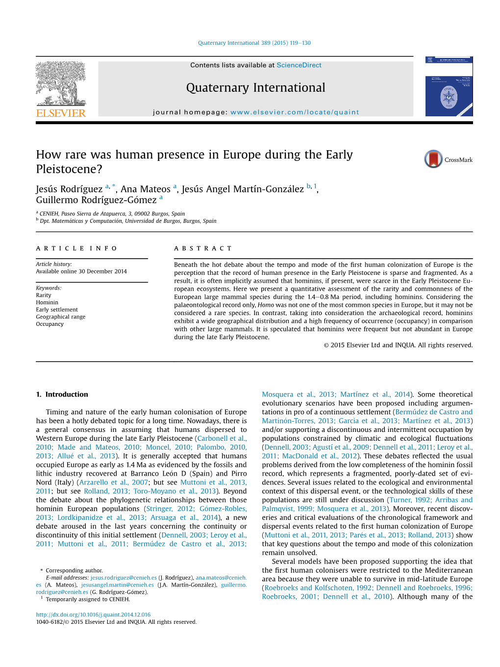 How Rare Was Human Presence in Europe During the Early Pleistocene?