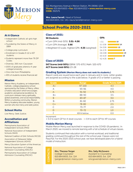 School Profile 2020-2021