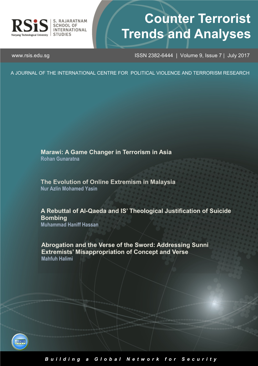 Marawi: a Game Changer in Terrorism in Asia Rohan Gunaratna