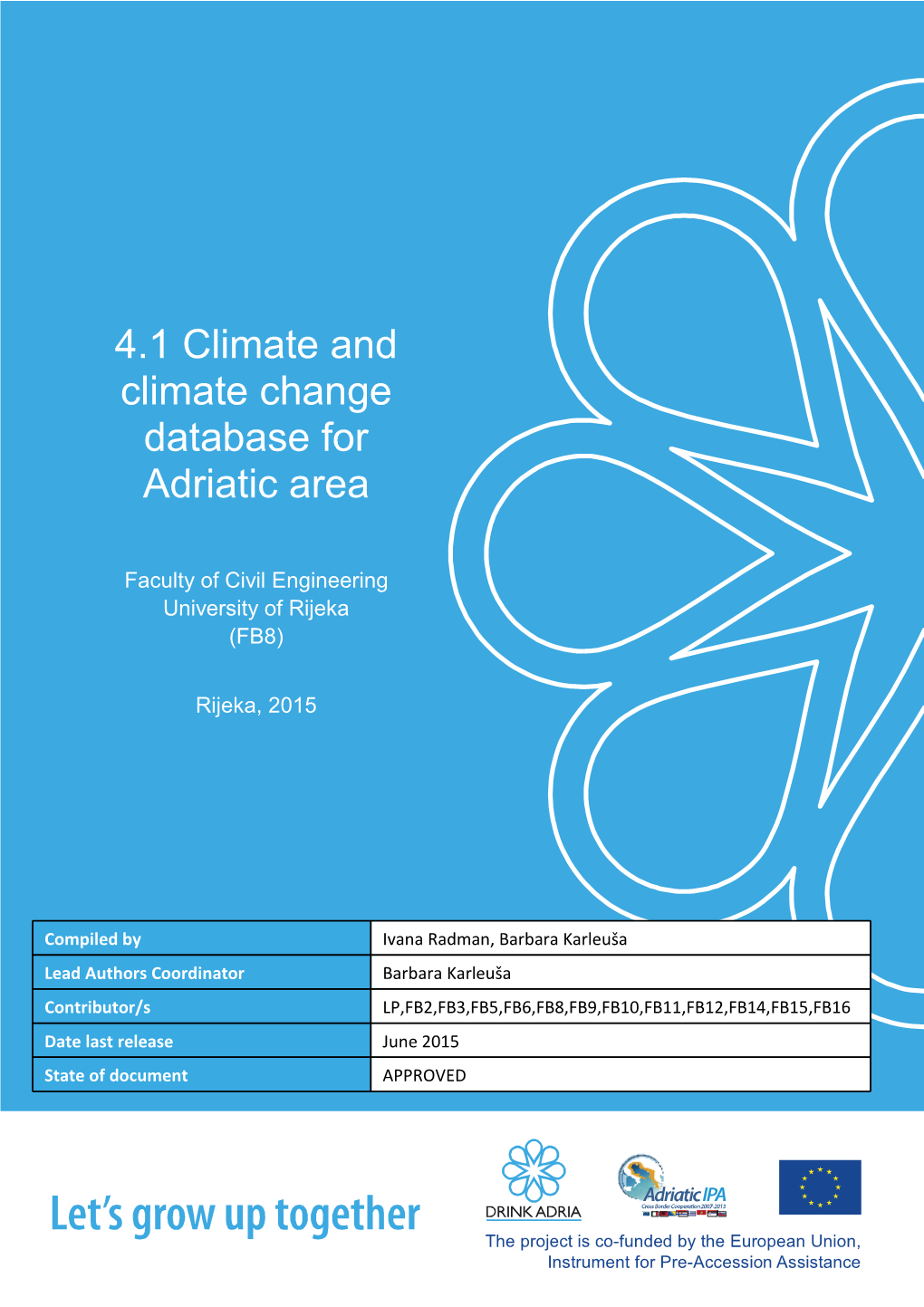 4.1 Climate and Climate Change Database for Adriatic Area