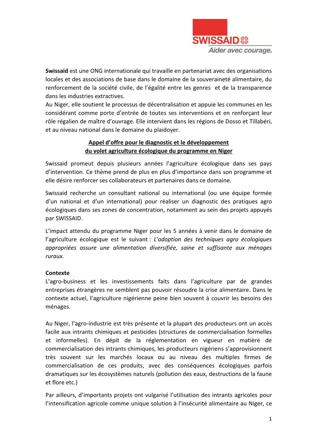 Swissaid Est Une ONG Internationale Qui Travaille En Partenariat Avec Des Organisations Locales Et Des Associations De Base Dans