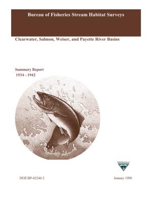 Bureau of Fisheries Stream Habitat Surveys