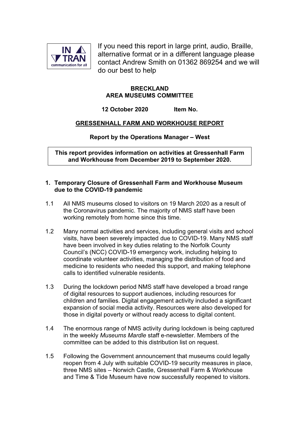 AMC Breckland Report Gressenhall 12 October 2020.Pdf