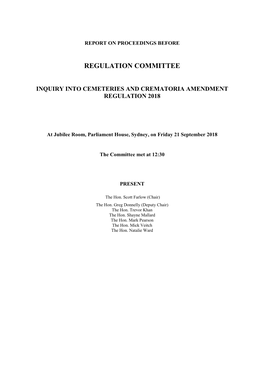 Regulation Committee