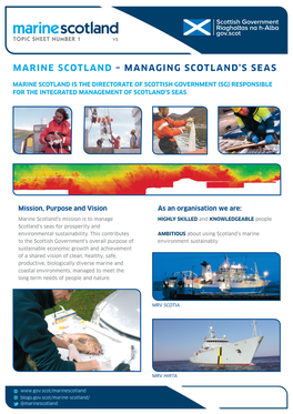 Marine Scotland – Managing Scotland's Seas