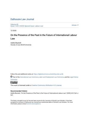 On the Presence of the Past in the Future of International Labour Law