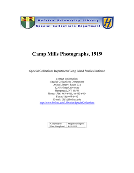 Camp Mills Photographs, 1919