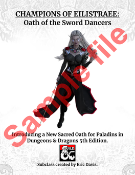 CHAMPIONS of EILISTRAEE: Oath of the Sword Dancers