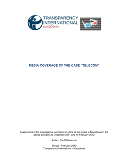 Media Coverage of the Case “Telecom”
