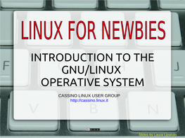 Introduction to the Gnu/Linux Operative System