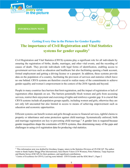 The Importance of CRVS Systems