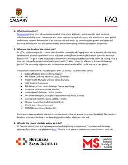 Minocycline Faqs (Pdf)