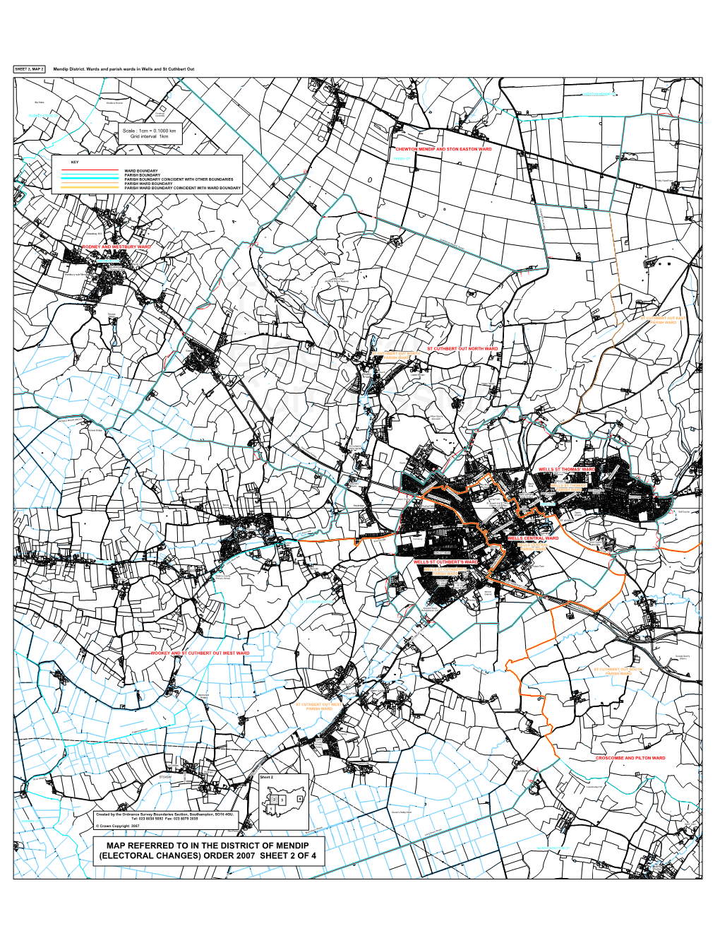 Map Referred to in the District of Mendip North Wootton Cp (Electoral Changes) Order 2007 Sheet 2 of 4