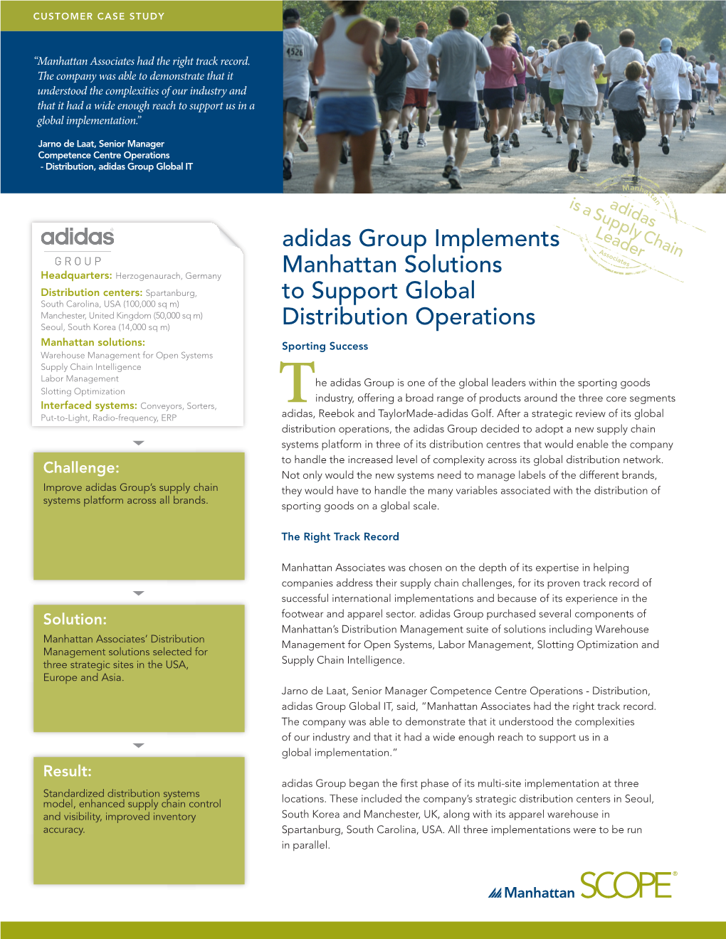 Adidas Group Implements Manhattan Solutions to Support Global