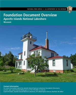 Foundation Document Overview Apostle Islands National Lakeshore Wisconsin