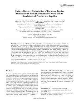 Optimization of Backbone Torsion Parameters of AMBER Polarizable Force Field for Simulations of Proteins and Peptides