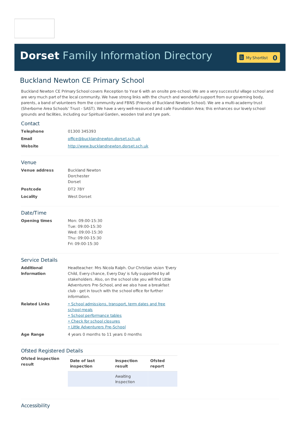 Buckland Newton CE Primary School | Dorset