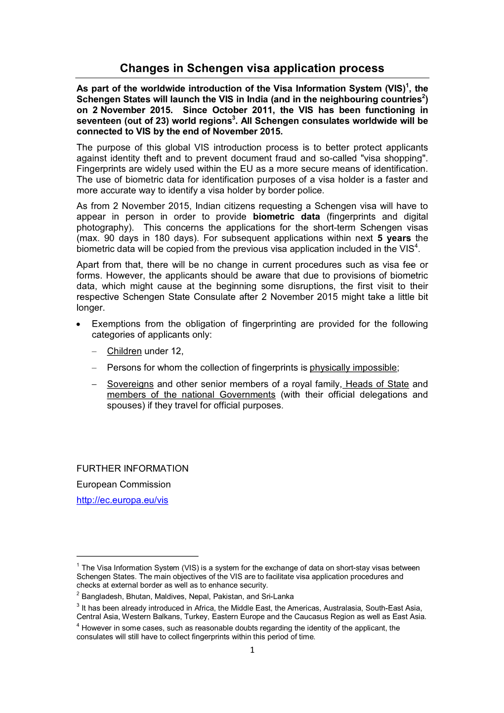 Changes in Schengen Visa Application Process