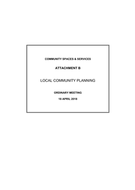 Local Community Planning