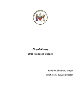 2016 Proposed Budget