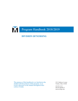 Program Handbook 2018/2019
