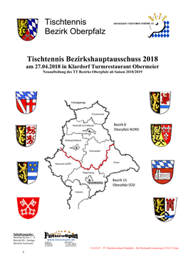 Tischtennis Bezirk Oberpfalz